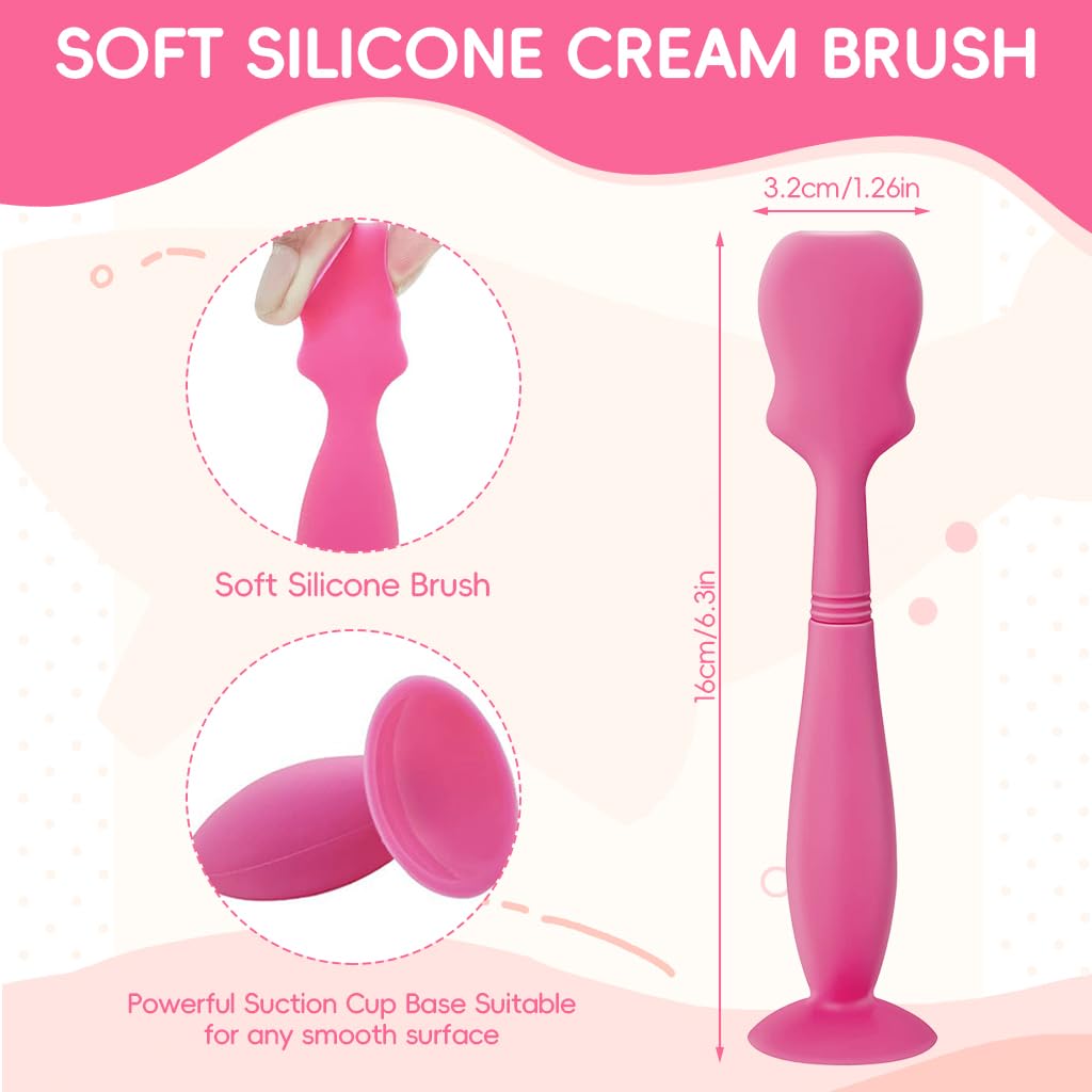 SNOWIE SOFT® Silicone Spatula Spoon with Suction Cup Base Baby Paste Applicator Spatula Detachable Spatula Design Baby Butt Cream Applicator