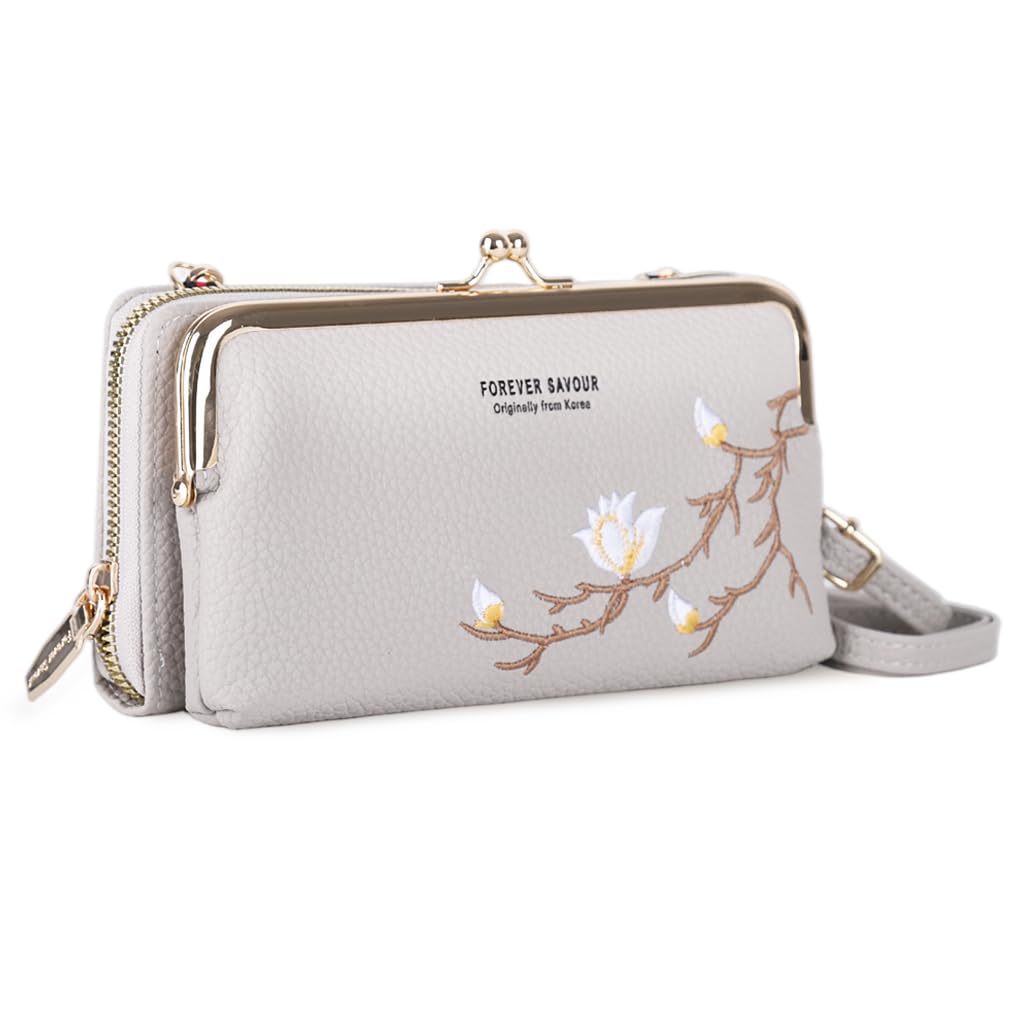 ZIBUYU Small Crossbody Cell Phone Purse for Women with Multi‑Compartment Organizer | Adjustable Strap for Travel and Daily Use