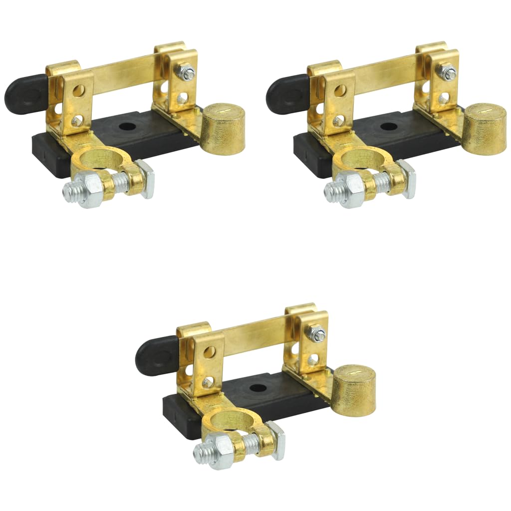 STHIRA Car Battery Cut Off Switch for 12V and 24V Systems featuring Reliable Anti Theft Safety | 3PCS