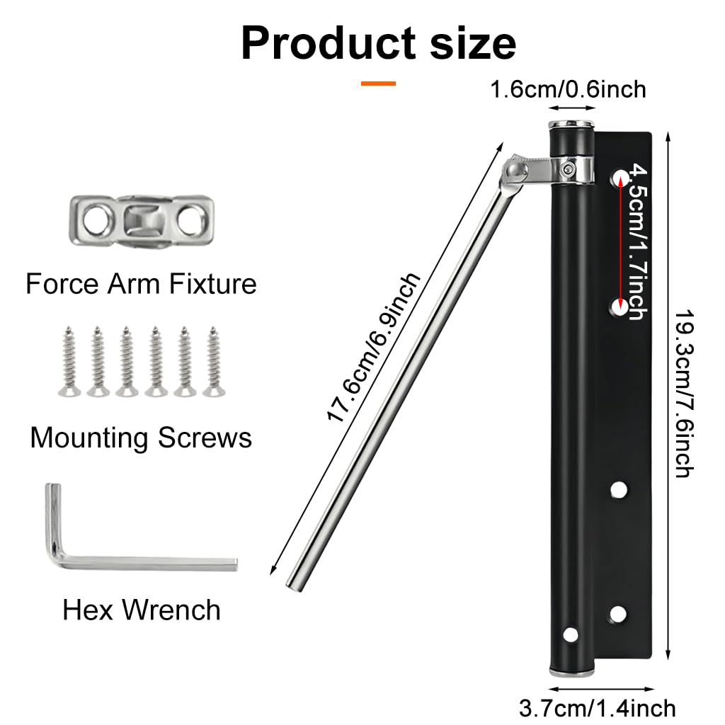 Serplex Automatic Door Closer for Homes and Offices with Adjustable Tension and Stainless Steel Construction