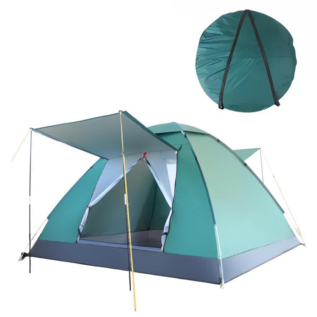 Proberos Camping Tent for Outdoor Trips with 3 Second Pop Up Setup and Dual Doors | 96x78x51 Emerald Green