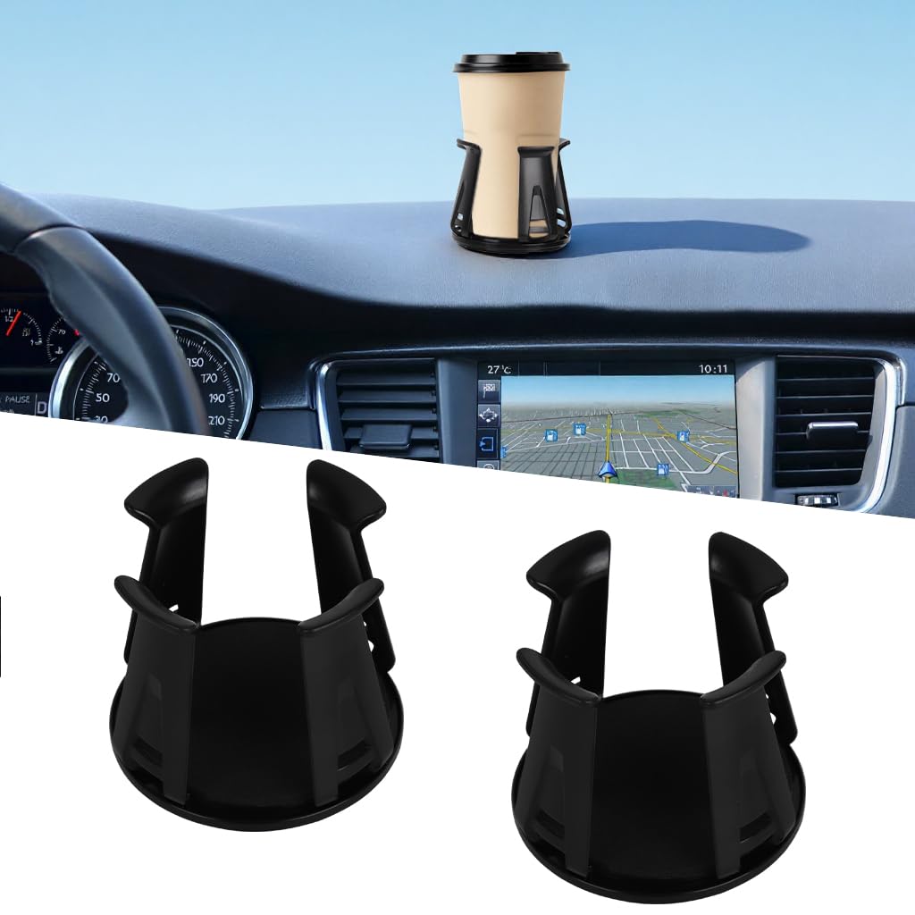 STHIRA Car Cup Holder for Dashboard Desk and Home featuring Self Adhesive Anti Slip PU Design