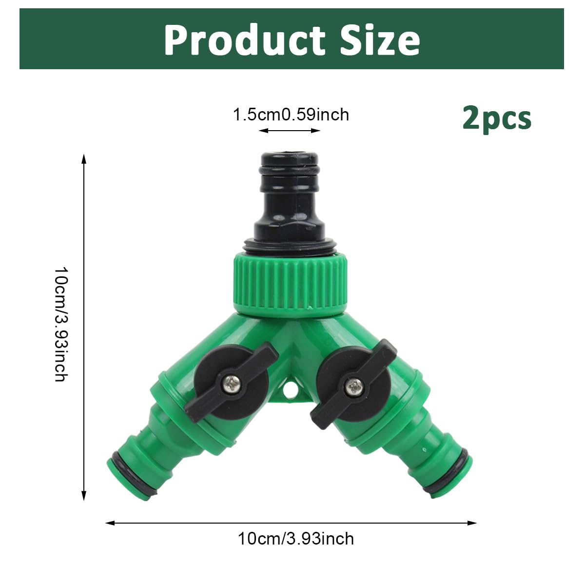 HASTHIP Garden Hose Splitter for Efficient Watering with Dual Valves and ABS Build | Leak-Free Connection