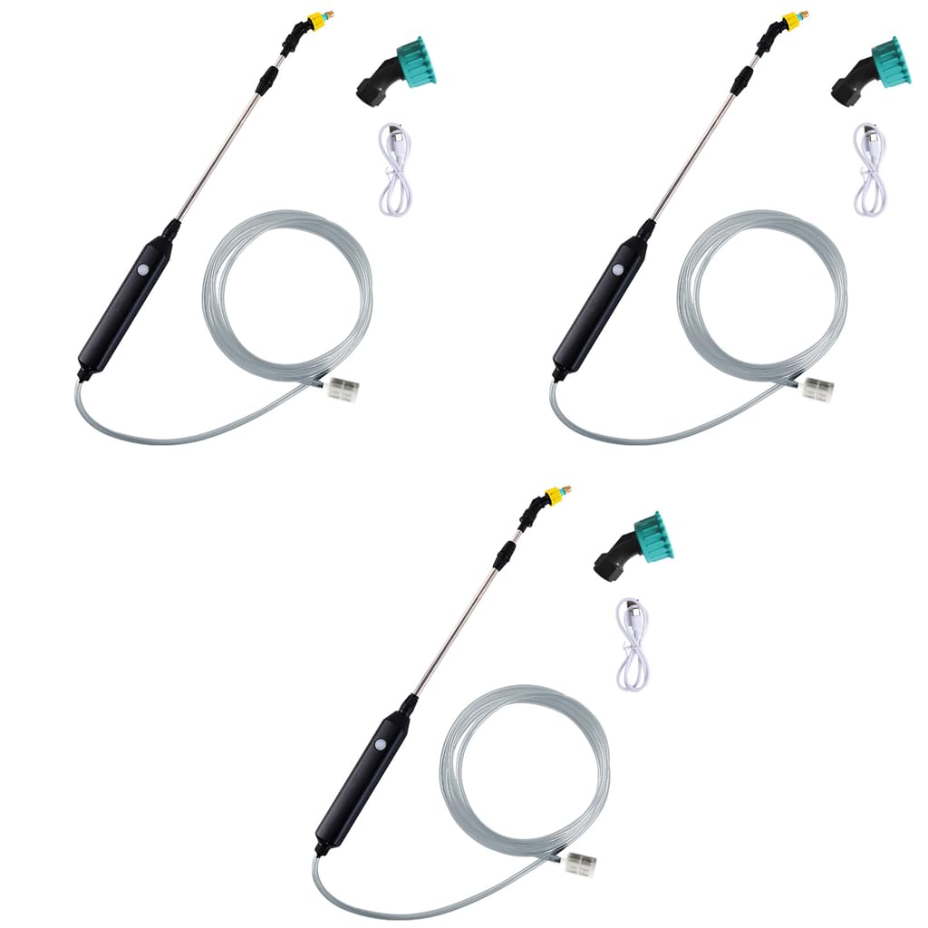Supvox Electric Agriculture Sprayer for Gardening with 3m Pipe & 2 Nozzles featuring USB Rechargeable Pump