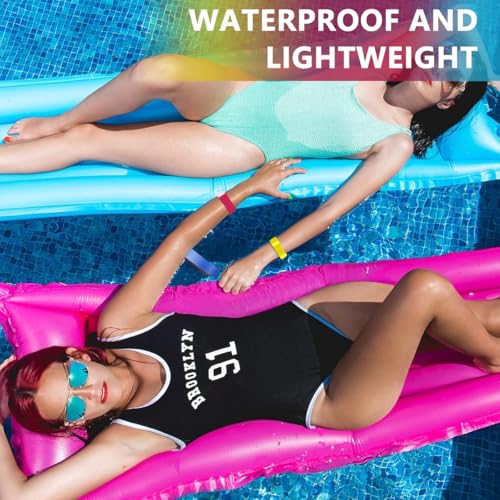 HASTHIP® 900PCS Paper Wristbands Bands Dynamic Color Band for Club Party Events Self Adhesive Loop Strip Red Yellow Blue