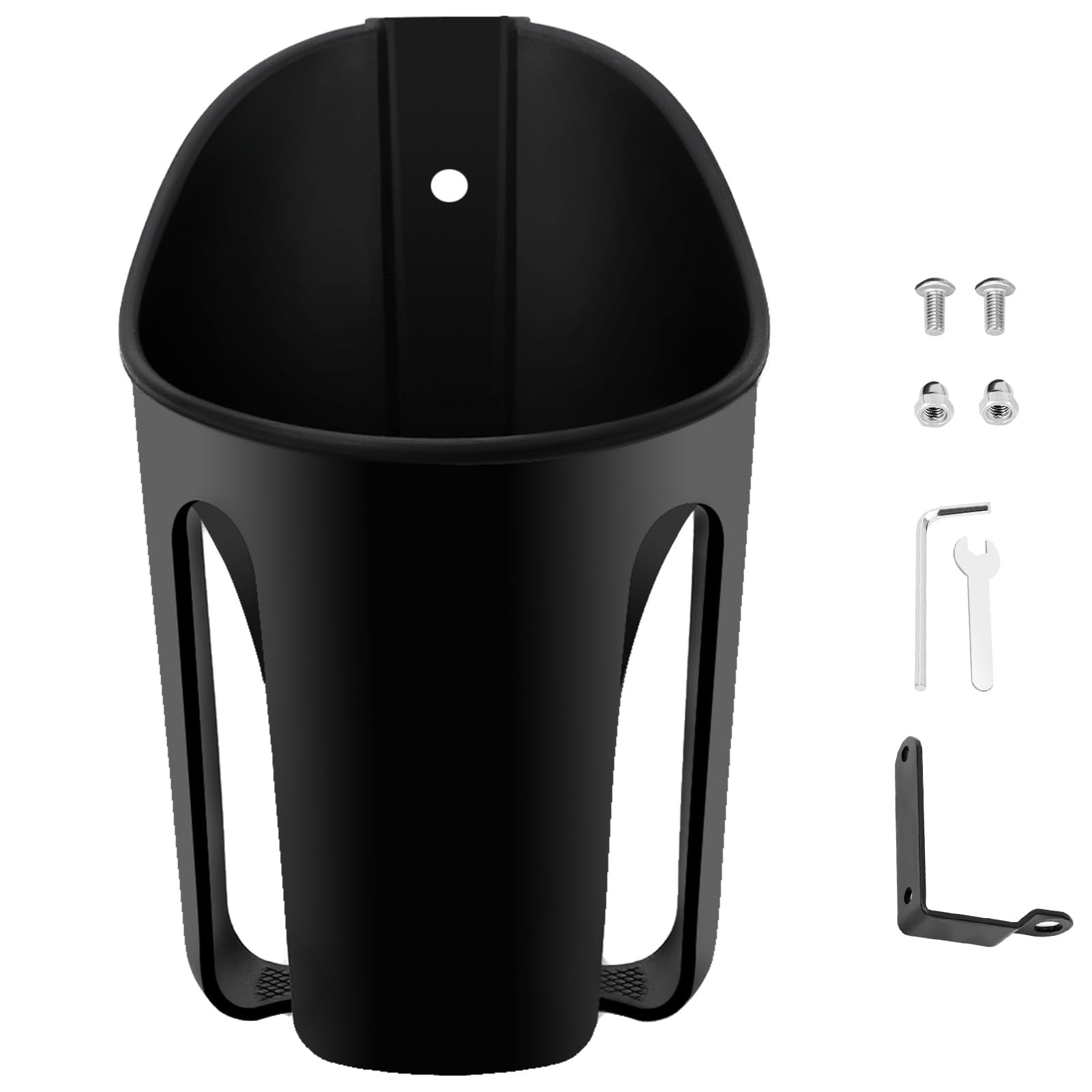 STHIRA® Water Bottle Holder for Motorcycle Mirror Mounting Thread Hole, 8.5cm Wide Open Dia, Spill Proof Robust Deep Bottle Holder for Motorcycle, Scooter, Universal Mounting Thread Hole Fit