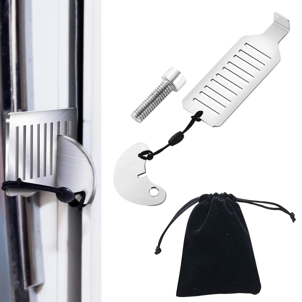HASTHIP Portable Door Lock for Travel and Home with Screw Fixing Mechanism | 304 Stainless Steel Security
