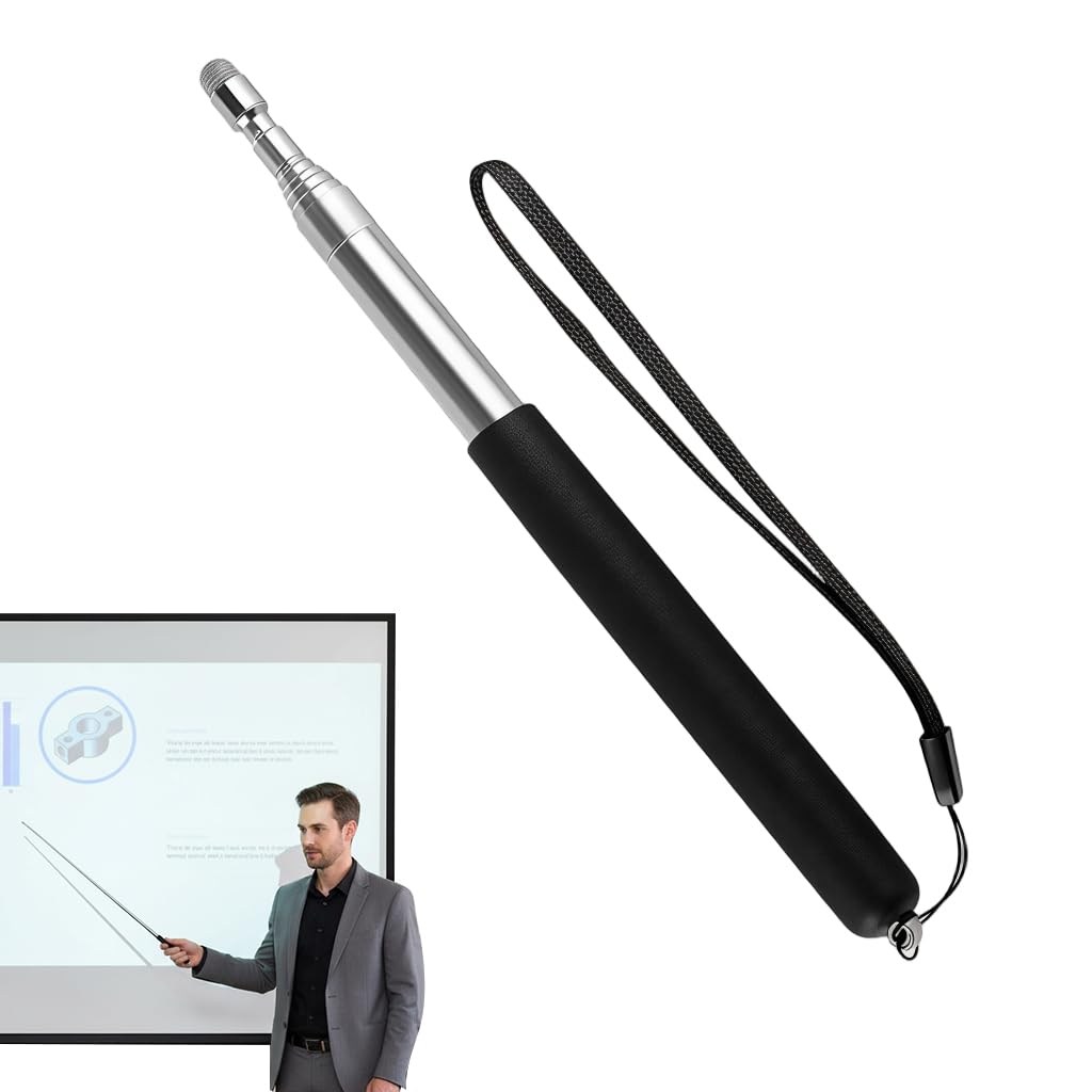 ZIBUYU Telescopic Teacher Pointer Stick for Presentations up to 1 m with Ergonomic Lanyard | Portable Tool for Educators