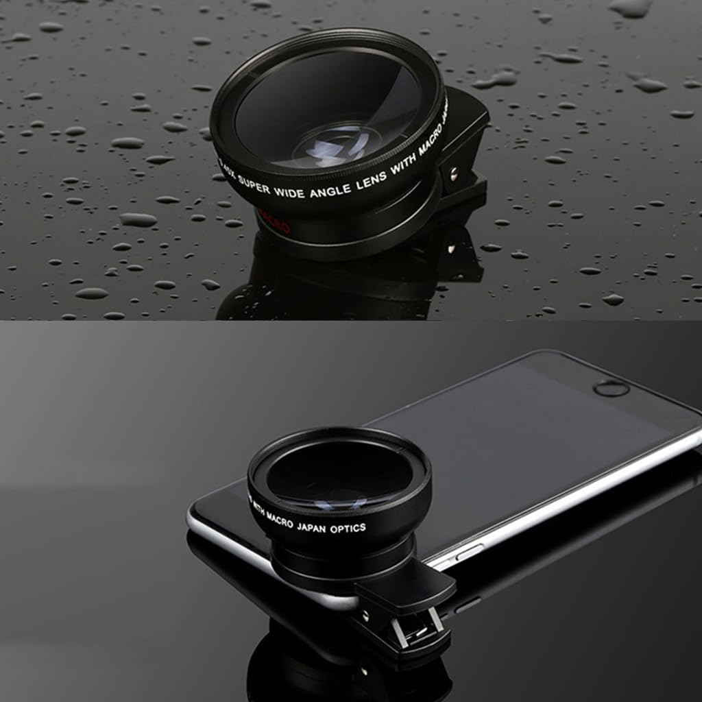 ZORBES Mobile Camera Lens Kit for iPhone and Samsung featuring 0.45X Wide & 12.5X Macro Clip-On