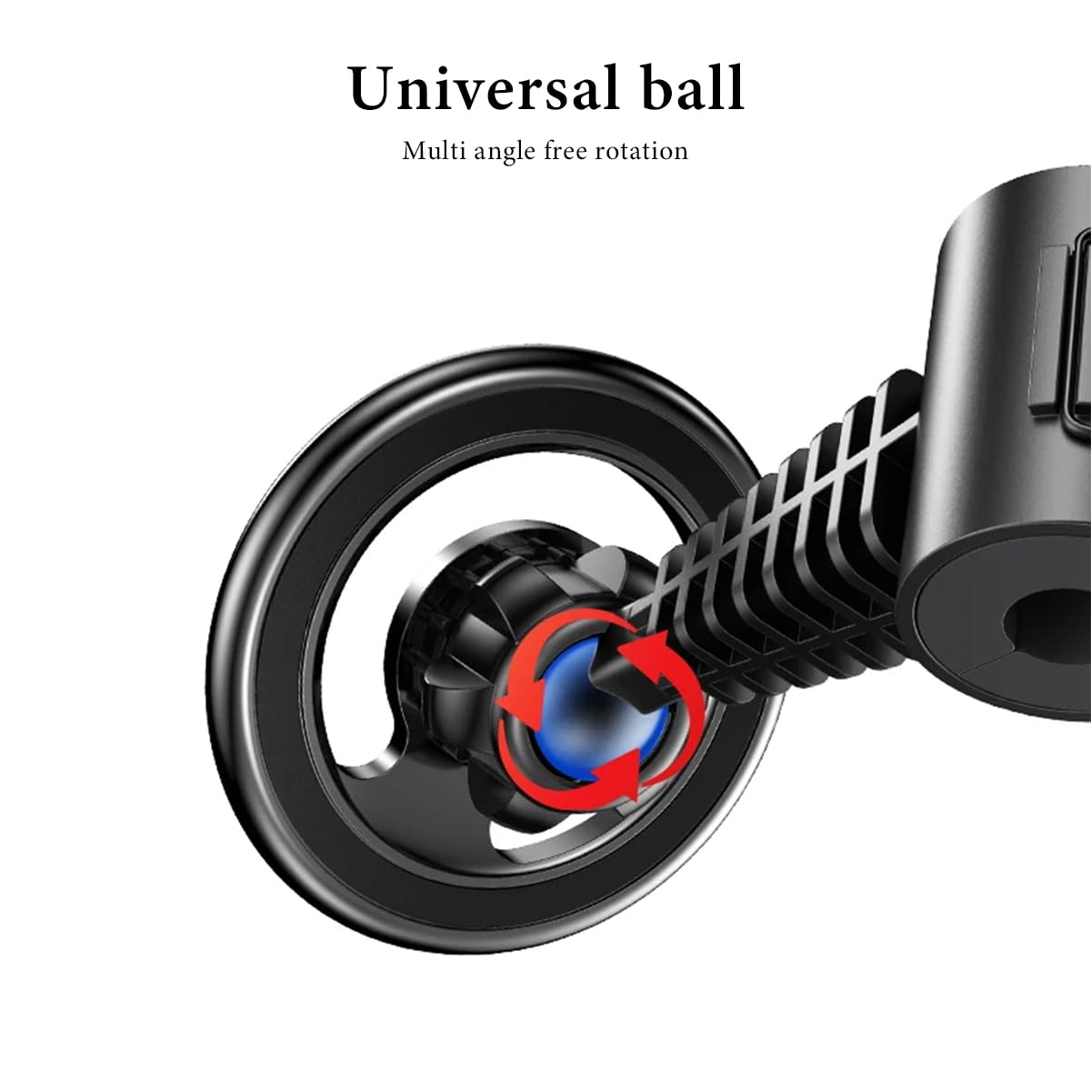 STHIRA Magnetic Car Phone Holder for Rear Seat with 360° Rotation and 2 Metal Rings | Universal Mount for iPhone 15 14 13