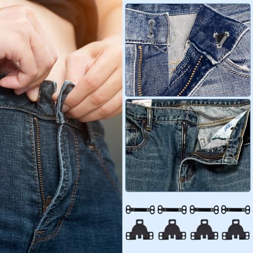 HASTHIP® 50 Pairs Hook and Eye Sewing Button Kits 3 Styles for Garment Skirt Shirt Pants Closures 2PCS