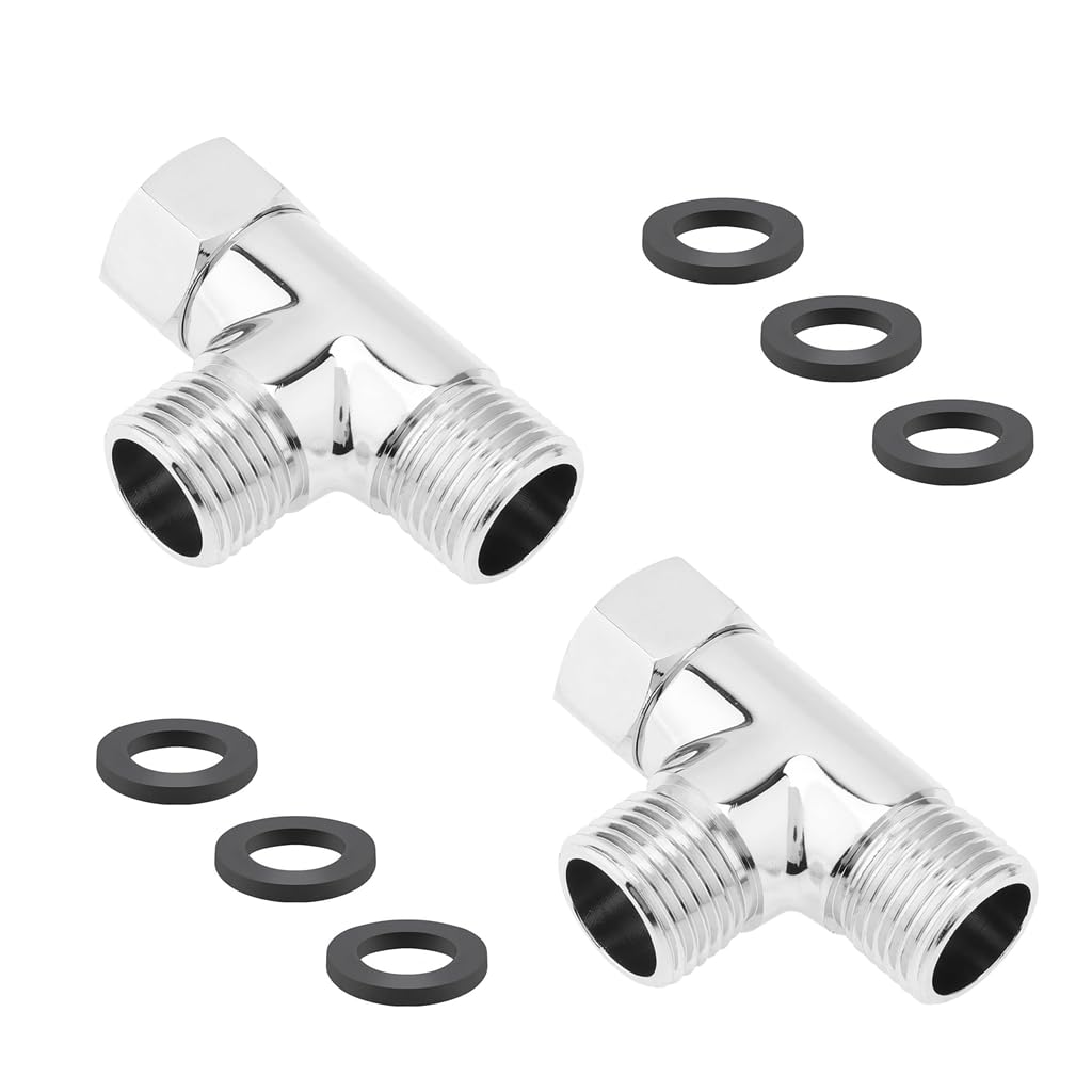 HASTHIP 3-Way Shower Diverter Fitting for Concealed Plumbing with 1/2 in Copper Connector | Gold Finish