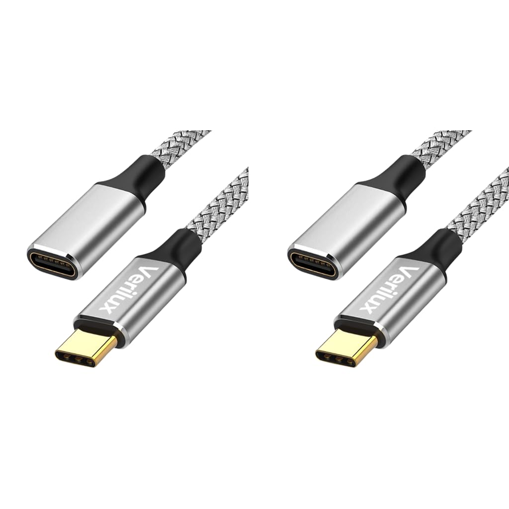 Verilux USB C Extension Cable 9.8 ft for Fast Charging and Data Transfer | 100W PD 10Gbps