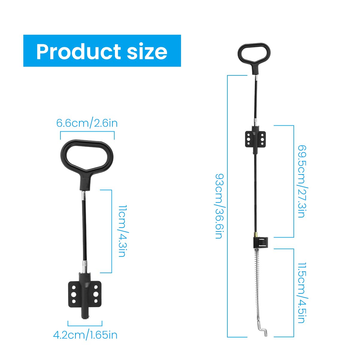 Serplex Recliner Cable for Sofa and Chair Repair featuring 36.25 in Length and D Ring Handle | Aluminum Alloy Build