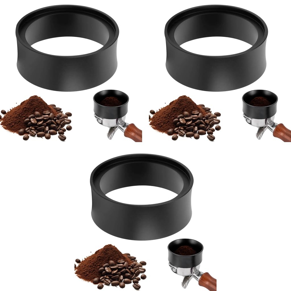 Supvox Portafilter Dosing Funnel for Espresso with 58mm Snug Fit Thread Design | 3PCS Aluminium