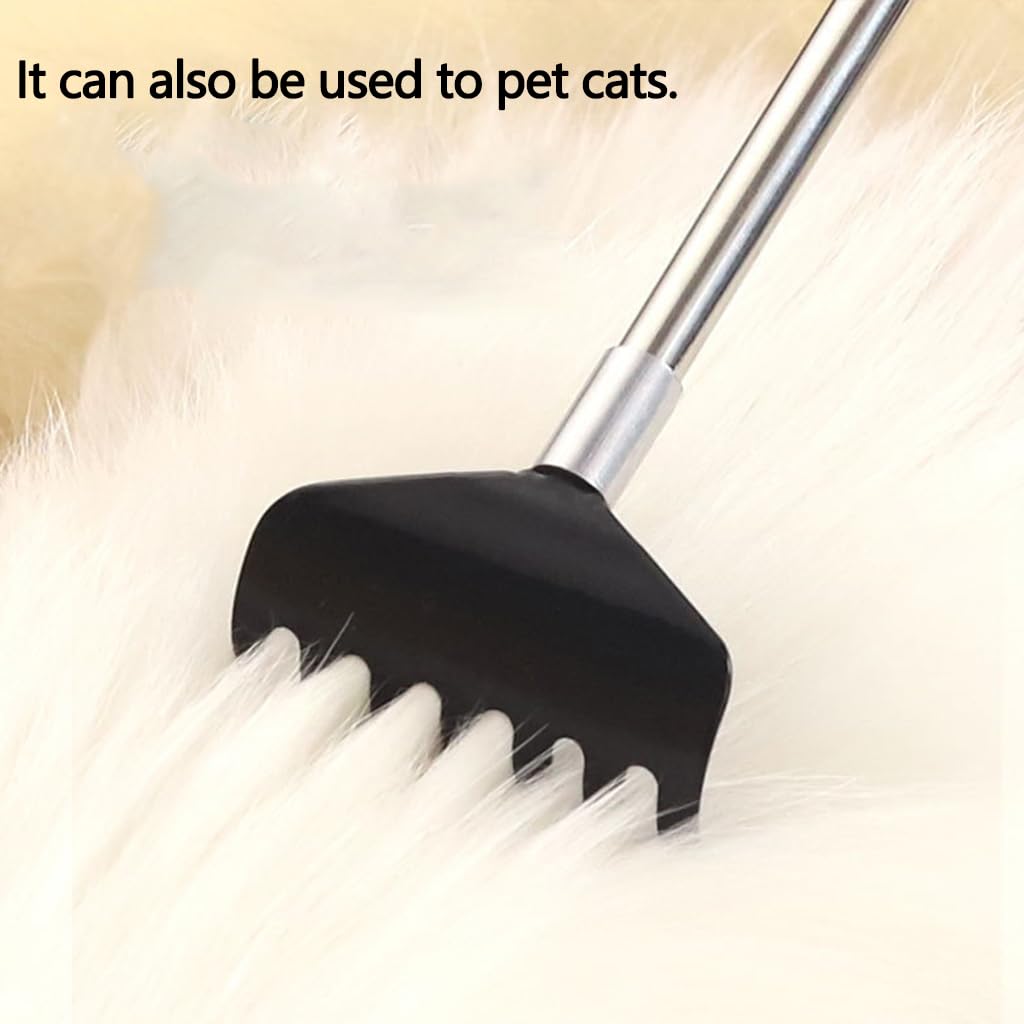 ZIBUYU Telescoping Back Scratcher for Deep Relief featuring 7 Claws and 20–68cm Extendable Stainless Steel Handle | Anti Slip Grip for Men and Women