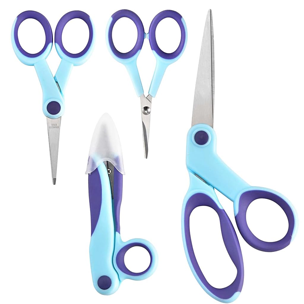 HASTHIP® 6Pcs Professional Needle Sewing Embroidery Kit-Stitches Embroidery Tool with 4 Seam Rippers & 1 Scissors & 1 Double-Edged Thread Cutter(2 Replace Blade) for Women Girls Beginner Professionor