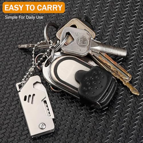 Optifit® 6PCS Box Cutters with Chain Loop Stainless Steel