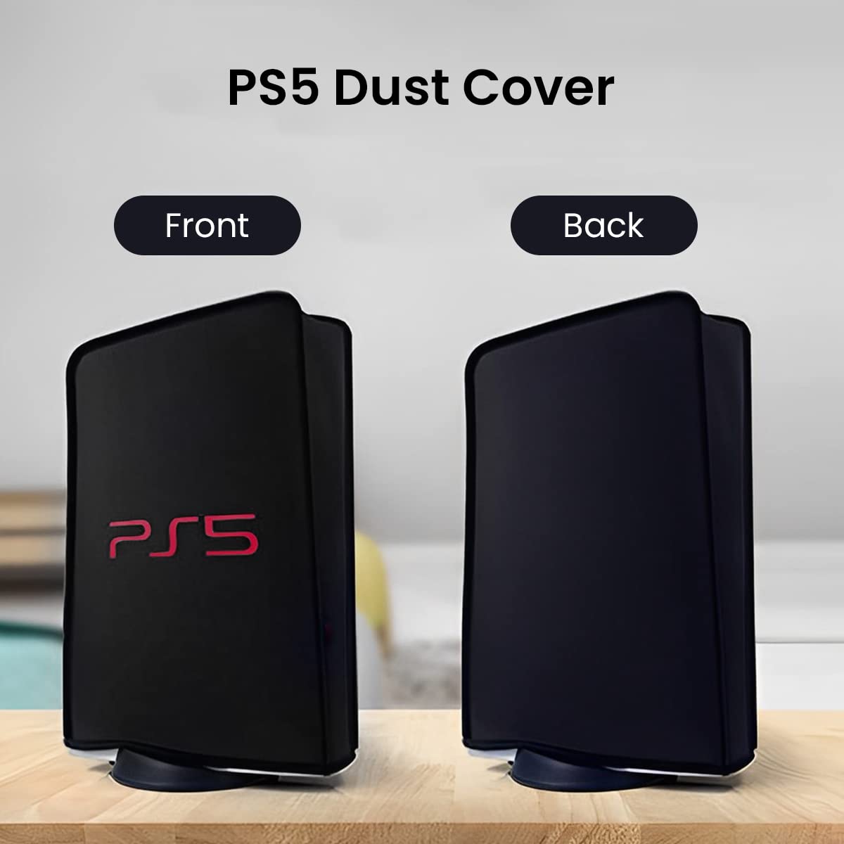 ZORBES Dust Cover for Sony PS5 Console with Framed Design and Soft Microfiber Lining | Black