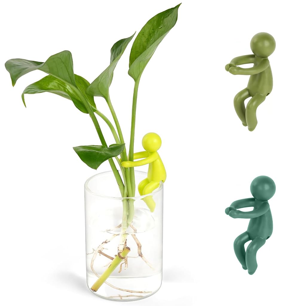 HASTHIP Cartoon Garden Plant Support for Indoor Hydroponics with Stem Hug Design 3Pcs