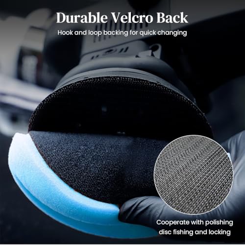Serplex® 15PCS Buffing Polishing Pads for 15cm Backing Plate Compound Sponge Cutting Pad Kit Car Waxing