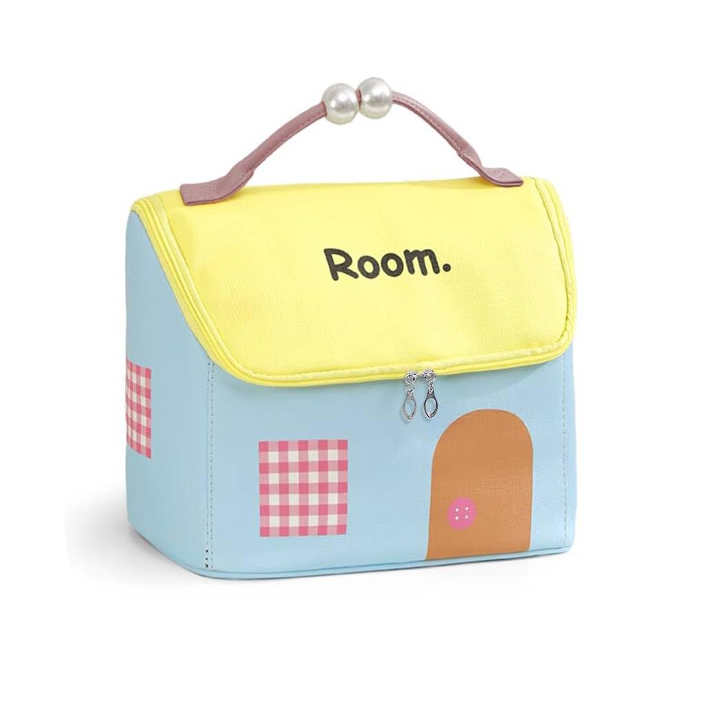 MAYCREATE Travel Makeup Bag for Women featuring 23.5x14x20cm Canvas Design | Cute Cartoon Pouch