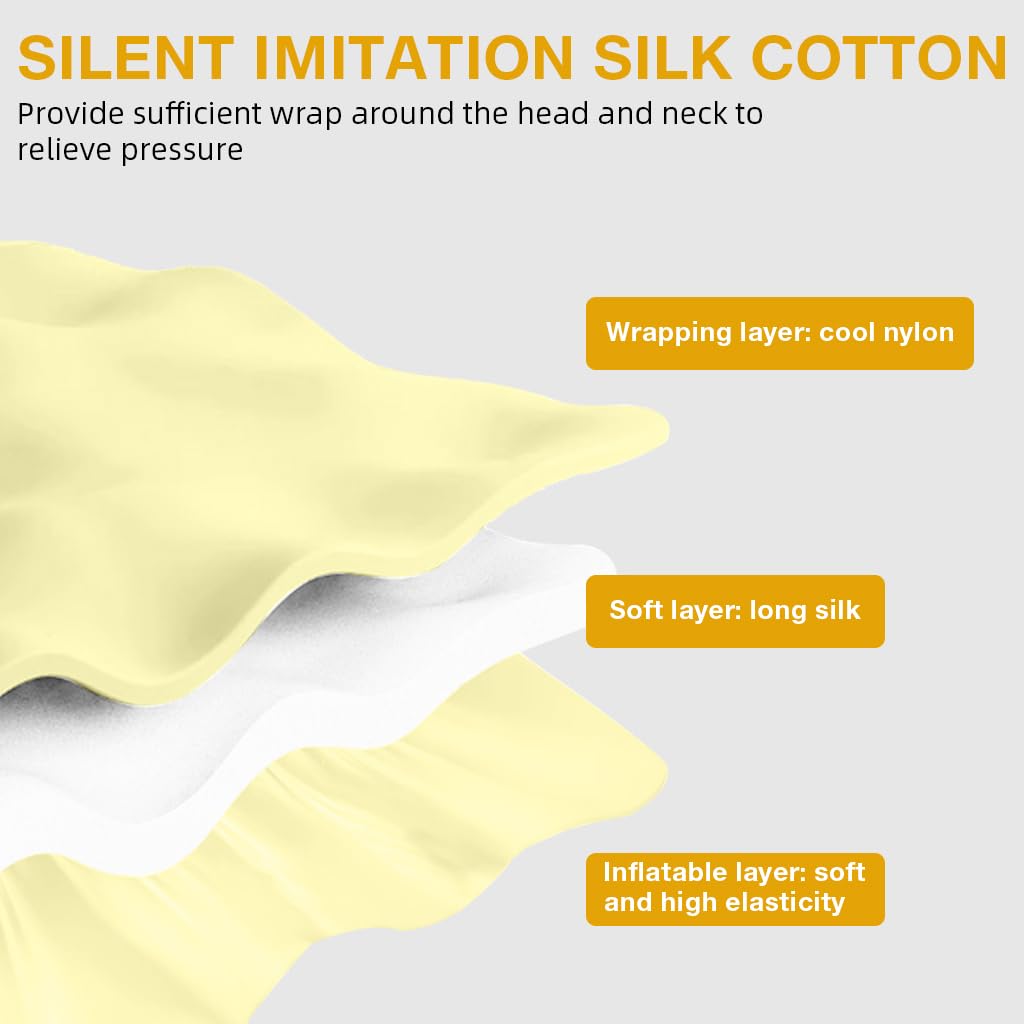 Zibuyu Air Pillow Travel for Camping and Hiking with Cotton Cover and 200g Lightweight Design