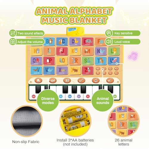 PATPAT® Large Alphabet Musical Piano Mat for Kids
