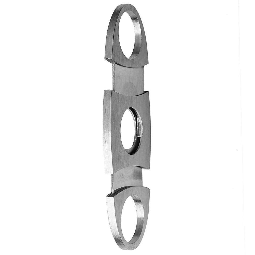 HASTHIP Pocket Cigar Cutter with Double Guillotine Blades | Stainless Steel 3PCS Set