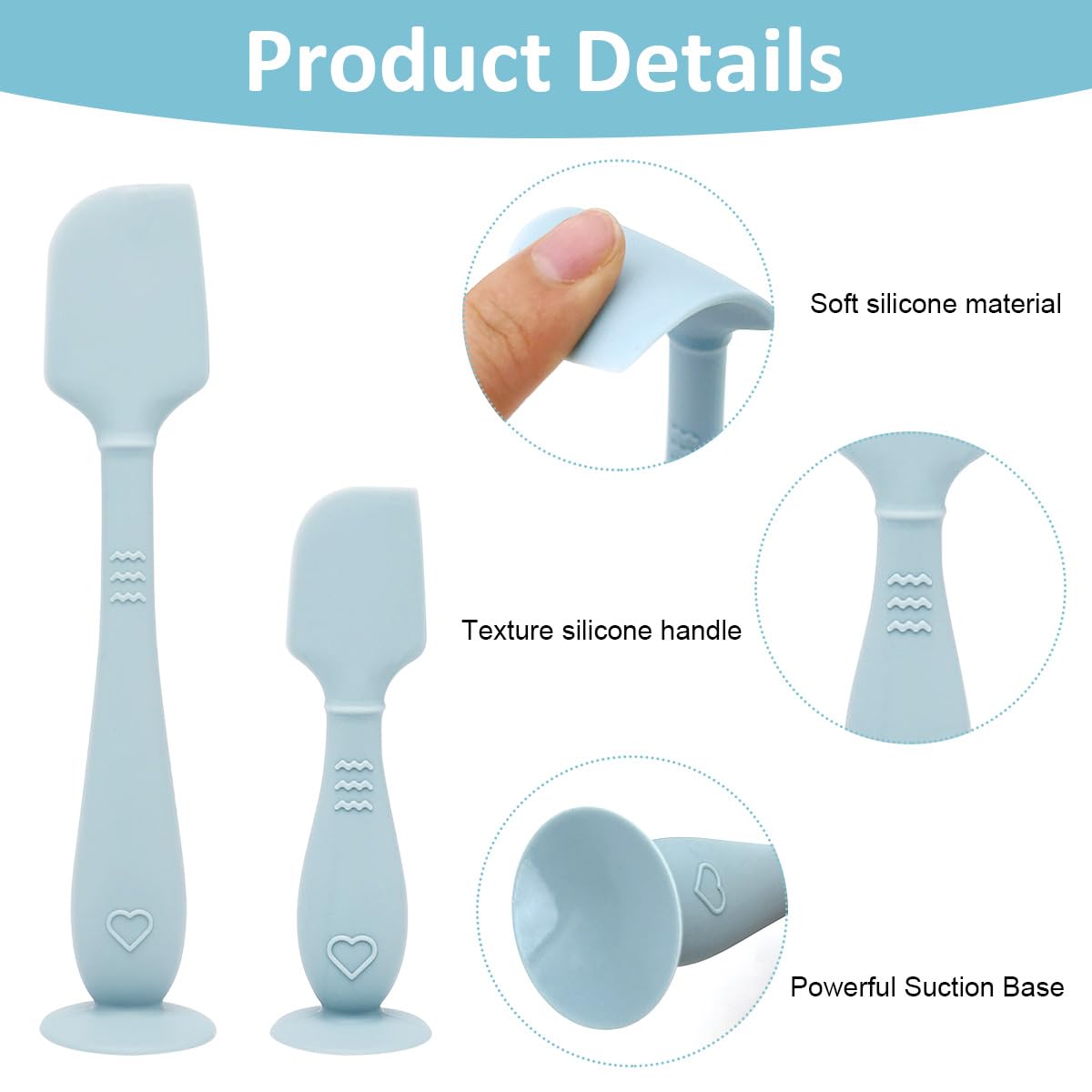 SNOWIE SOFT diaper rash cream spatula set for babies featuring suction cup base and soft silicone design