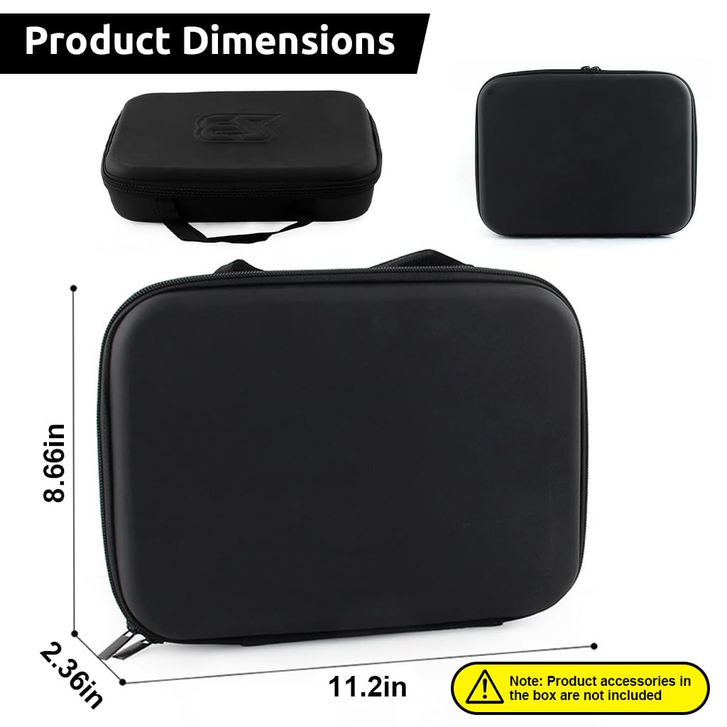 PATPAT Battling Tops Toys Storage Case for Travel and Organization featuring EVA Foam Holder and Mesh Pocket 28.5x22x6cm