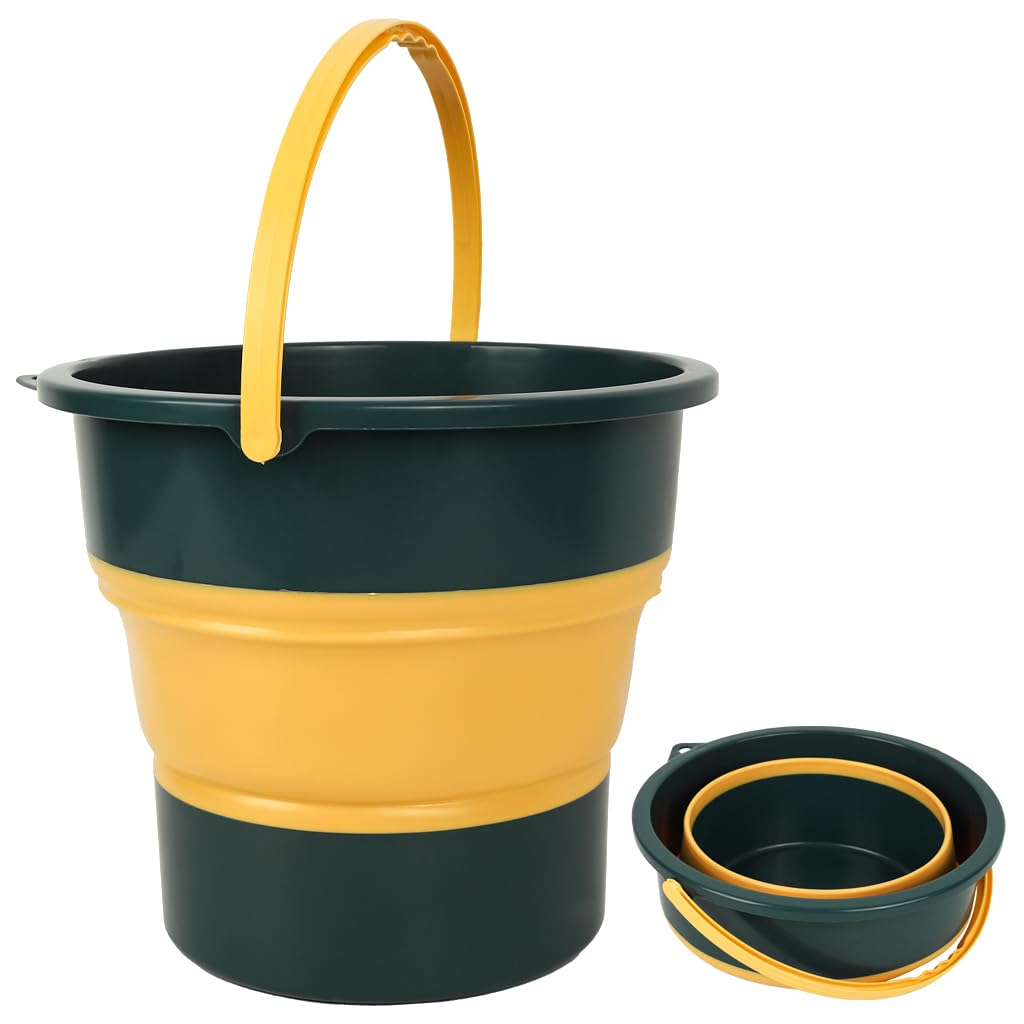 ZIBUYU Foldable Bucket for Camping and Travel featuring 10L Capacity and Leak-Proof Design