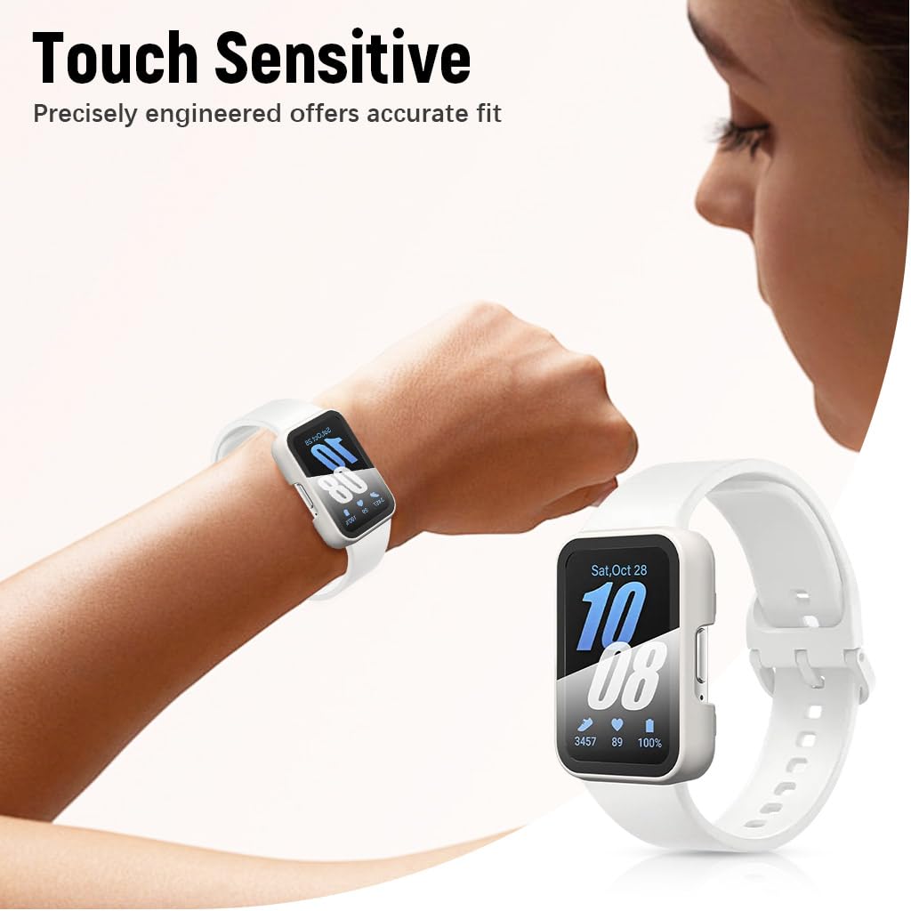 ZORBES Tempered Glass Cases for Samsung Galaxy Fit3 with Snap-On Design in Black & White