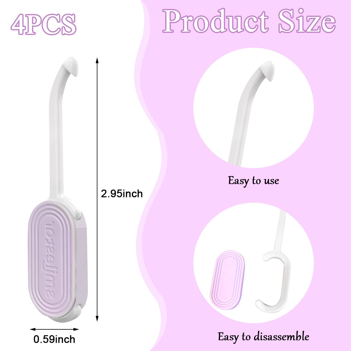 HANNEA Aligner Remover Tool and Chewies for Invisalign with Hygienic Handle | 4 Colors