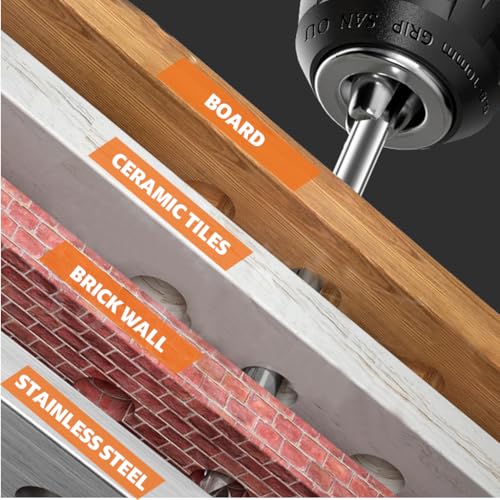 Serplex® 6PCS Drill Bit Set 6mm-12mm Masonry Tungsten Carbide Universal Hex Shank for Power Tool Electric Rotary Tile Brick Cement Concrete Glass