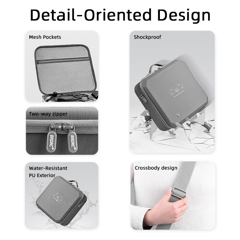 ZORBES Mavic 4 Pro Drone Carry Bag with Custom Molded EVA Hard Shell and Shoulder Strap