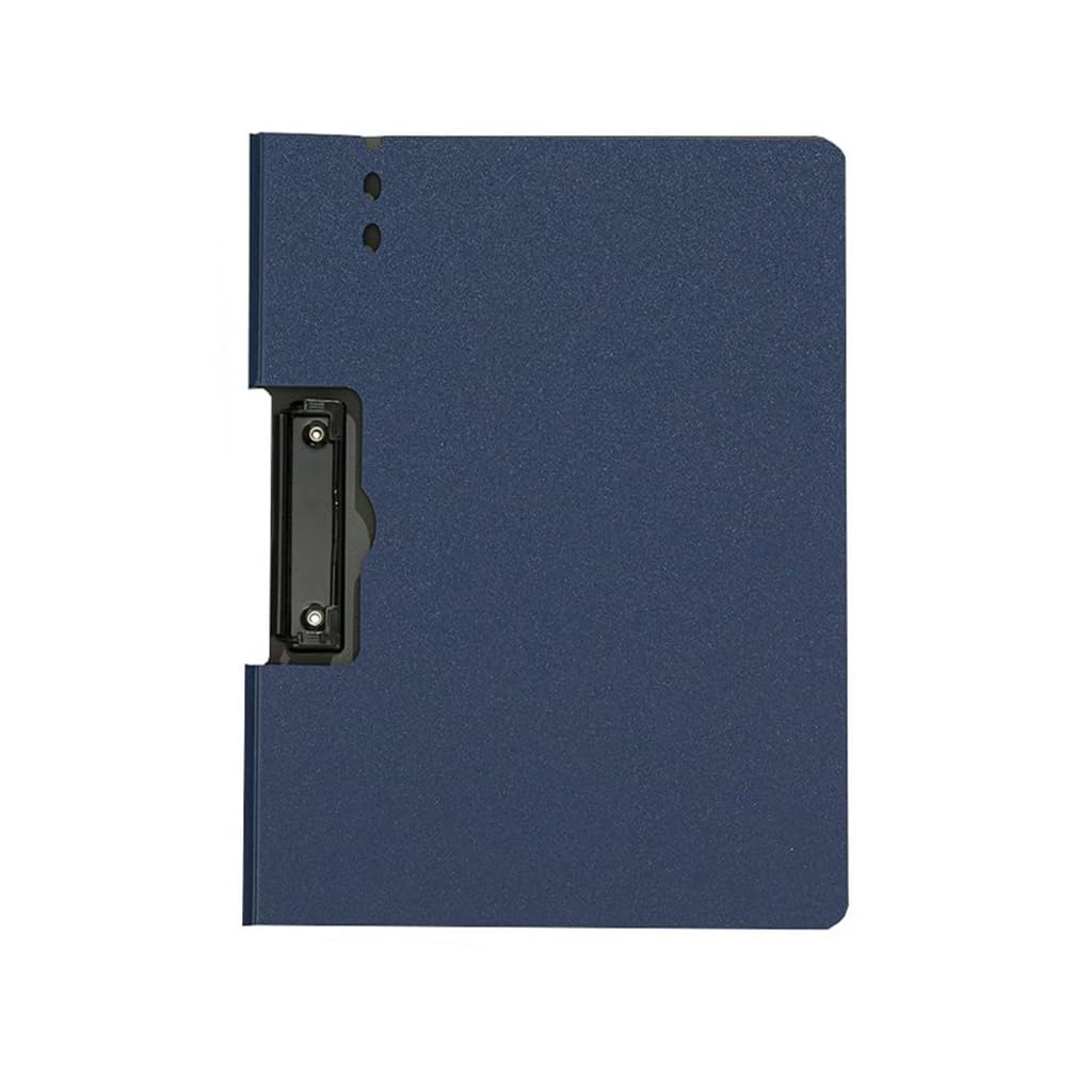 ZIBUYU A4 File Folder Clipboard for Office and School with 100 Sheet Capacity featuring 360° Flip Cover and Pen Holder | Waterproof PP Dark Blue