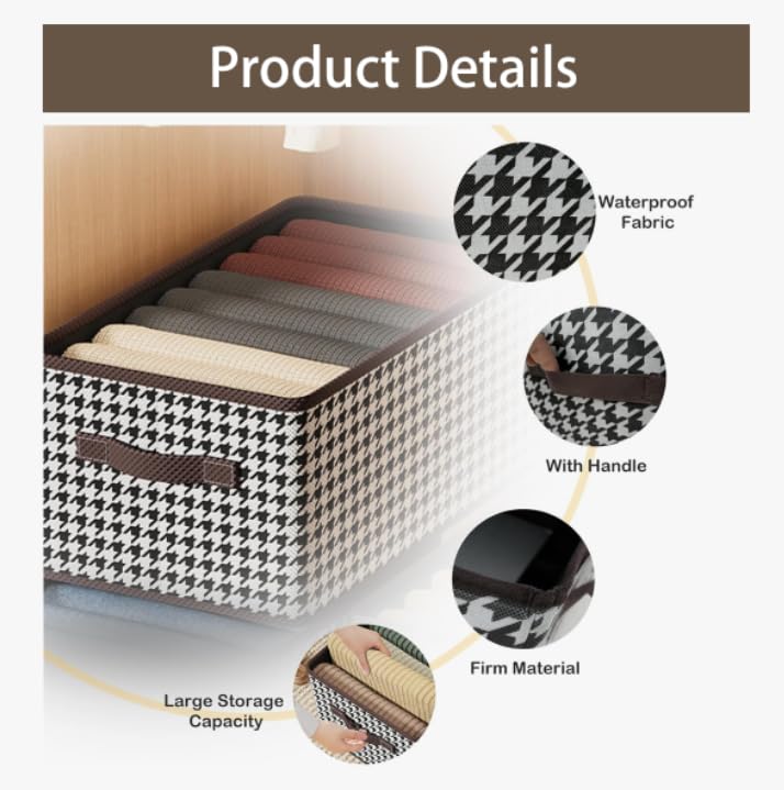 Zibuyu Wardrobe Closet Organizer for Clothes Storage with Foldable Washable Fabric Boxes