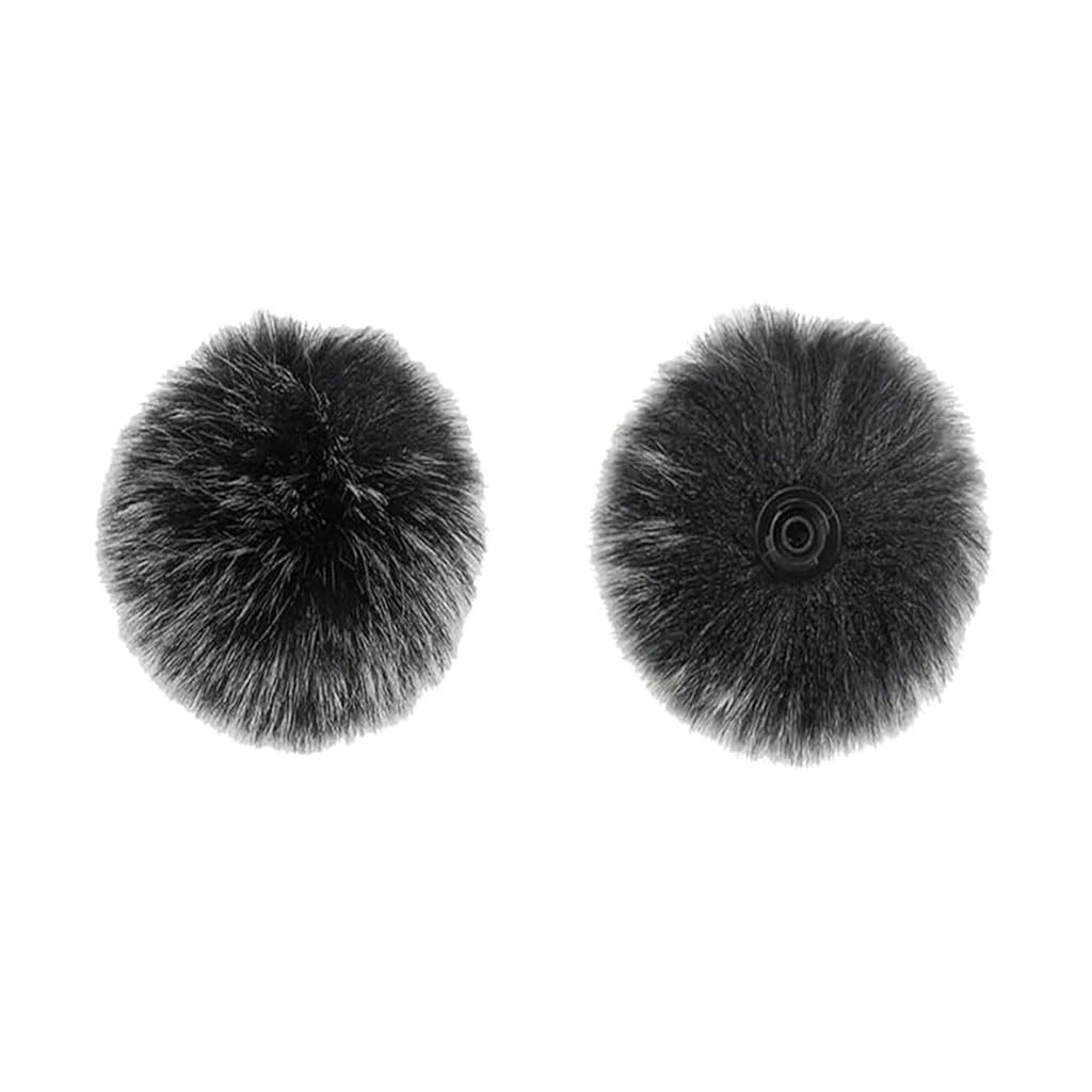 ZORBES Windscreen for DJI MIC 2 Wireless Lavalier Microphone 2 Pack with Threaded Fastener and Soft Artificial Fur Cover