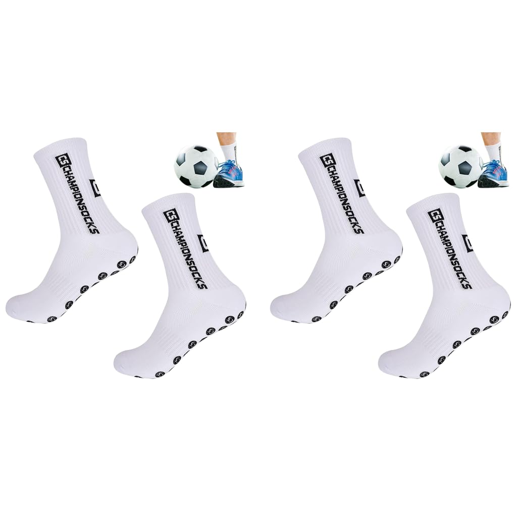PROBEROS Football Grip Socks for Men featuring Anti Slip Silicone Dots and Cotton Comfort | 2 PCS