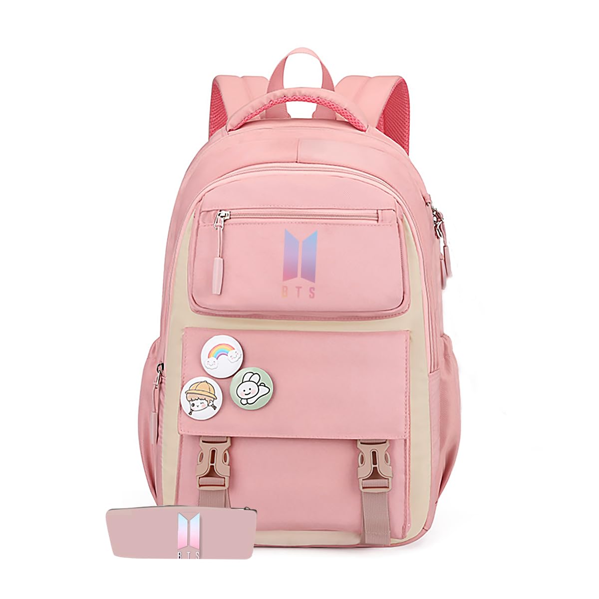 PALAY® BTS Backpack For Girls School Backback Kpop BTS Bangtan Girls Casual Backpack Suitable for Students 15.6in Laptop Backpack