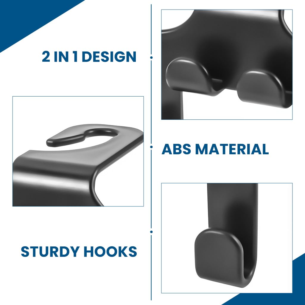 Zibuyu Car Hooks for Bags and Groceries with Space Saving Headrest Design | Interior Organizer