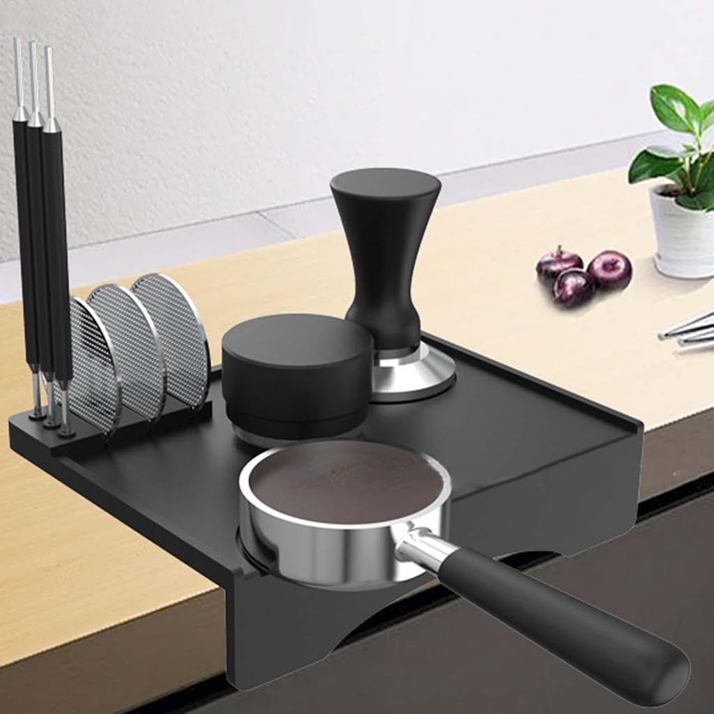 ZIBUYU Coffee Tamping Mat for Espresso Preparation with NonSlip Base and FoodGrade Silicone | Protects Portafilter Handles and Countertops