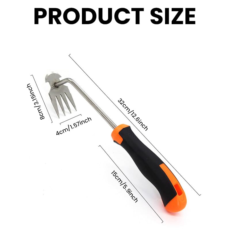 HASTHIP Weeding Artifact Uprooting Tool for Gardening with Stainless Steel Construction 2PCS