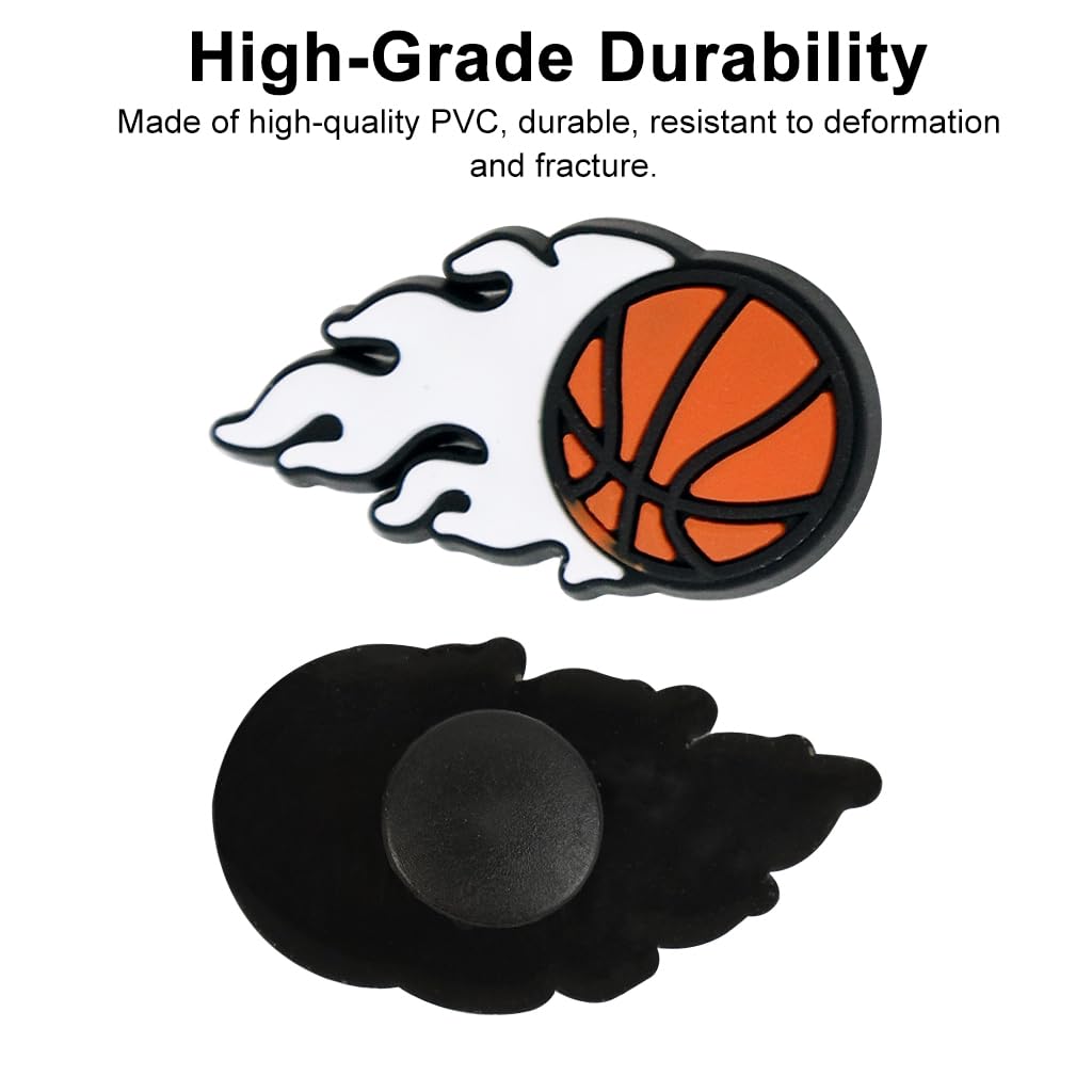 HASTHIP Sports Shoe Charms for Clog Sandals featuring 9 PVC Sports Designs | Kids & Adults