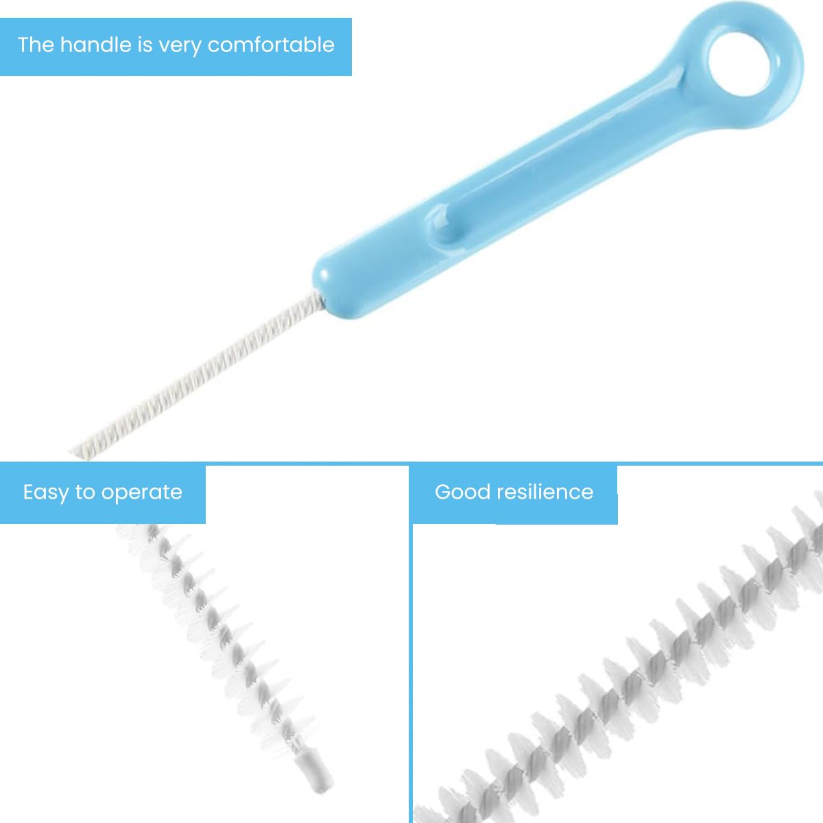 HASTHIP Flexible Sink Water Pipe Drain Dredge Tool for Bathroom Cleaning with 27.56 in PET Wire Brush | Prevents Clogs and Improves Drainage Flow