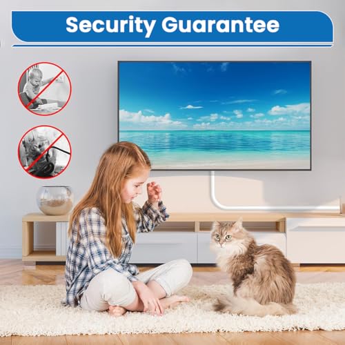 Serplex® Floor Cable Hider PVC Wire Cord Cover Self Adhesive Wall Holder Cuttable Flexible Guider 6.6ft White 3PCS