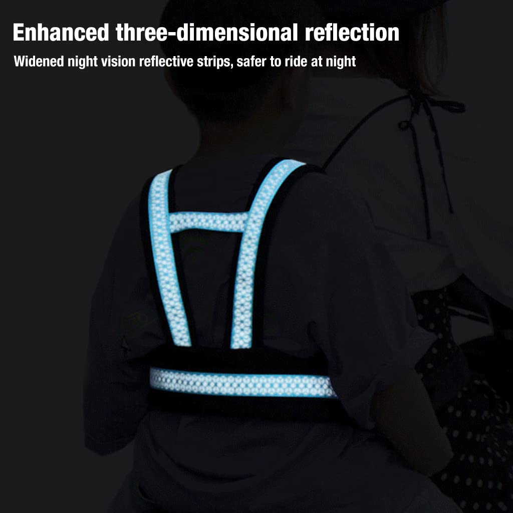 Venzina Safety Harness Belt for Kids with Reflective Strips and Quick Release Buckle | Adjustable 56–124cm Fit for 2–12 Years
