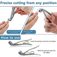 MAYCREATE® Nail Cutter for Men Heavy Duty Stainless Steel Nail Clipper with Catcher Anti Splash Nail Clipper Nail Clipper for Men Toe Nail Cutters