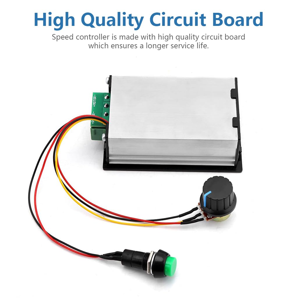 Serplex PWM DC Motor Speed Controller 6V 60V 30A with Digital Display and Start Stop Switch | Stepless Speed Adjustment for Precise Control